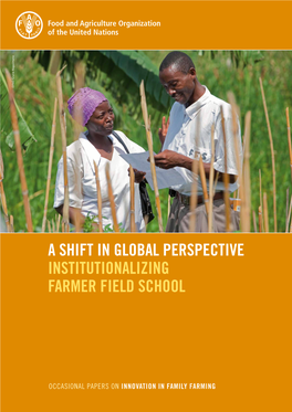 Institutionalizing Farmer Field Schools