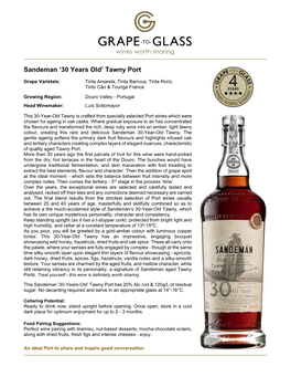 Sandeman ‘30 Years Old’ Tawny Port