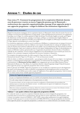 Annexe 1 : Etudes De Cas