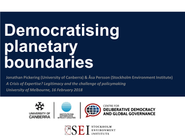 Democratising Planetary Boundaries