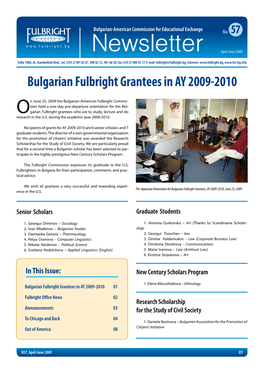 Newsletter April-June 2009