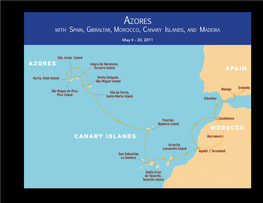 Azores with Spain, Gibraltar, Morocco, Canary Islands, and Madeira