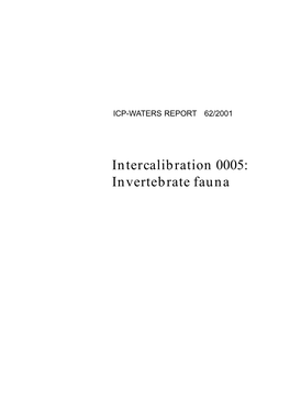 Intercalibration 0005: Invertebrate Fauna