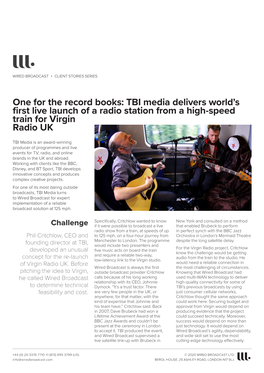 TBI Media Delivers World's First Live Launch of a Radio Station