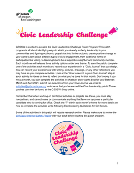 Civic Leadership Challenge 2020-2021