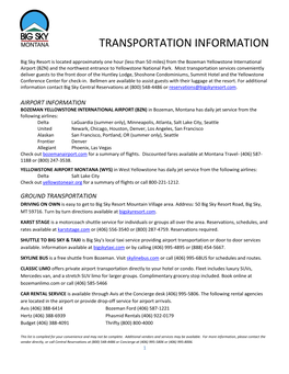 Transportation Information