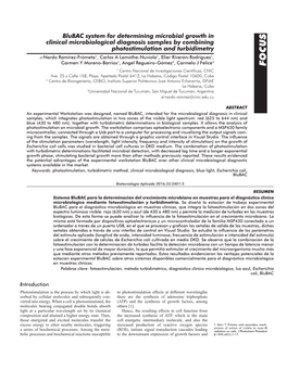 Blubac System for Determining Microbial Growth in Clinical