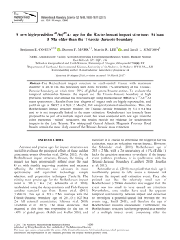 39Ar Age for the Rochechouart Impact Structure: at Least 5 