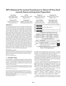 Relational Pre-Trained Transformer Is Almost All You Need Towards Democratizing Data Preparation