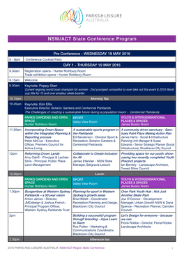 NSW/ACT State Conference Program