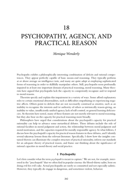 18 Psychopathy, Agency, and Practical Reason