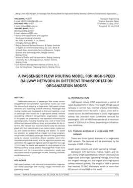 A Passenger Flow Routing Model for High-Speed Railway Network in Different Transportation Organization Modes