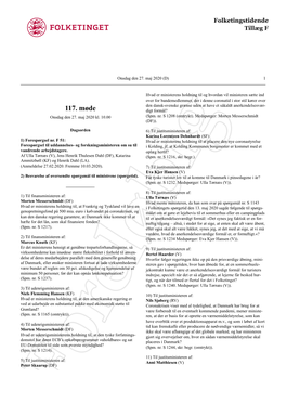 117. Møde Digt Formål? Onsdag Den 27