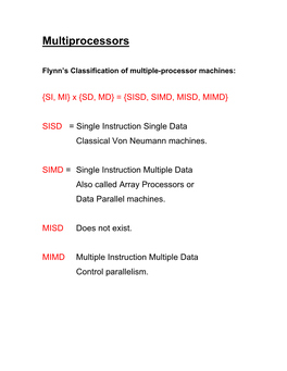 Multiprocessors