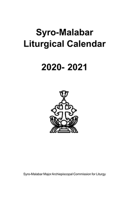 Syro-Malabar Liturgical Calendar: 2020–2021