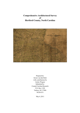 Comprehensive Architectural Survey of Hertford County, North Carolina