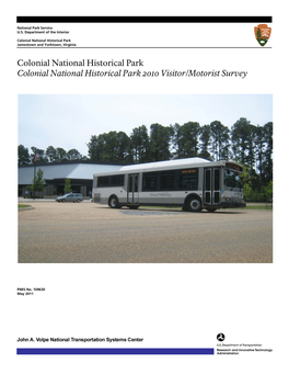 Colonial National Historical Park 2010 Visitor/Motorist Survey