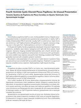 Fourth Ventricle Cystic Choroid Plexus Papilloma: an Unusual Presentation