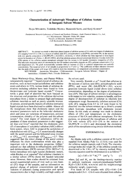 Characterization of Anisotropic Mesophase of Cellulose Acetate in Inorganic Solvent Mixture