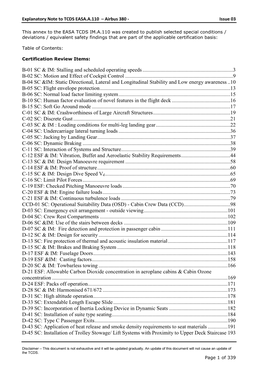 Explanatory Note to TCDS EASA.A.110 – Airbus 380 - Issue 03