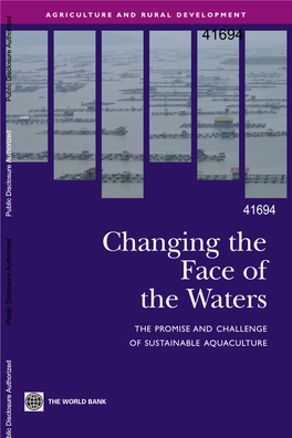 AQUACULTURE Public Disclosure Authorized Changing the FACE of the WATERS