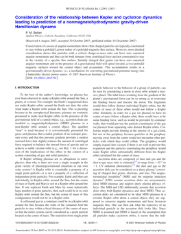 Consideration of the Relationship Between Kepler and Cyclotron Dynamics Leading to Prediction of a Nonmagnetohydrodynamic Gravity-Driven Hamiltonian Dynamo P