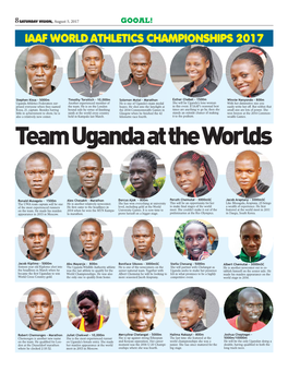Team Uganda at the Worlds