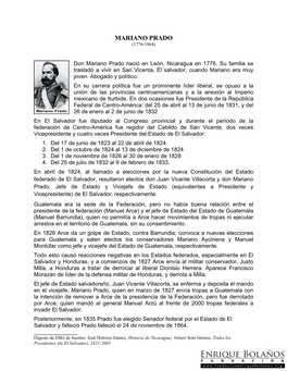 Biografía Mariano Prado