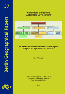 BERLIN GEOGRAPHICAL PAPERS Vol. 37 Renewable Energy and Sustainable Development