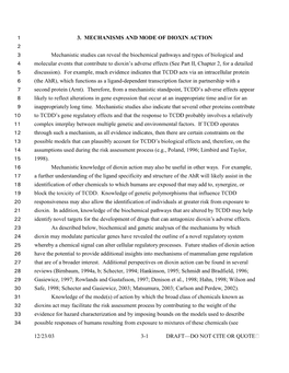 Chapter 3: Mechanisms and Mode of Dioxin Action