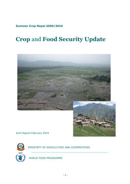 Crop and Food Security Update