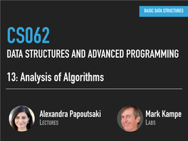 13: Analysis of Algorithms