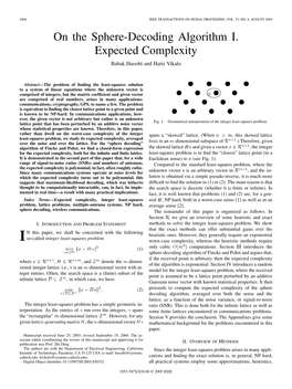 On the Sphere Decoding Algorithm