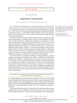 Aspiration Pneumonia