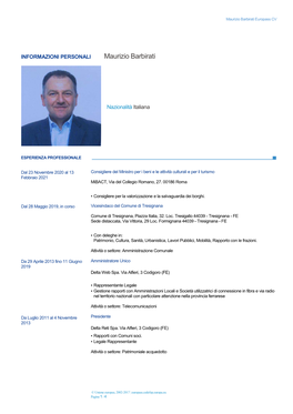 BARBIRATI MAURIZIO Cv