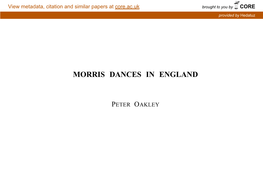 Morris Dances in England