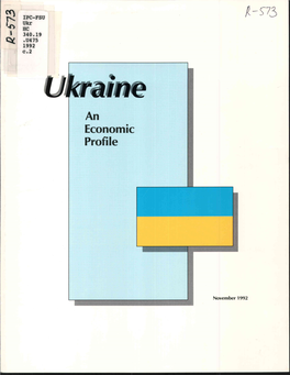 Ukraine: an Economic Profile