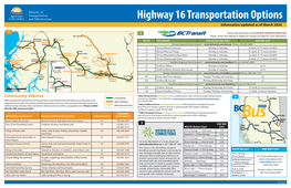 Highway 16 Transportation Options