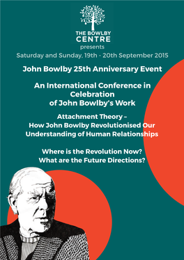 John Bowlby 25Th Anniversary Event an International Conference In