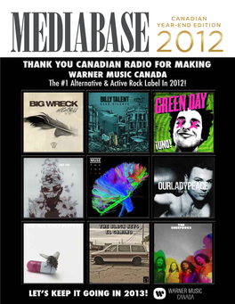 Year-End Edition Mediabase 2012 Overall Label Chart Share