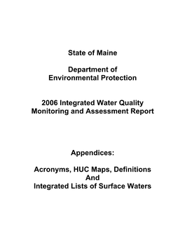 State of Maine Department of Environmental Protection 2006