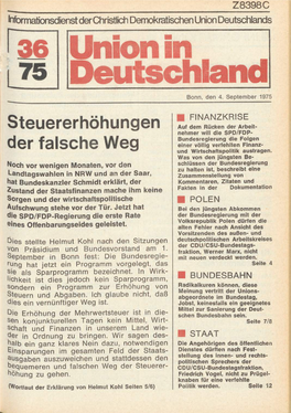 UID 1975 Nr. 36, Union in Deutschland