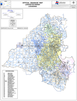 Official Drainage Map Lafayette Parish Louisiana