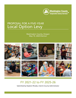 2020 Proposal for Renewing Library Levy