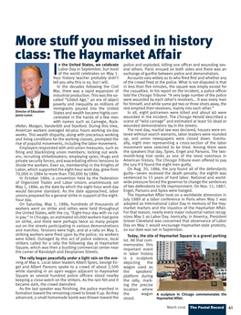 NALC Director of Education: More Stuff You Missed in History Class: the Haymarket Affair