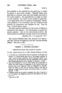 Perry V. United States, 294 US 330 (1935)