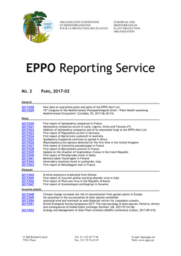 EPPO Reporting Service