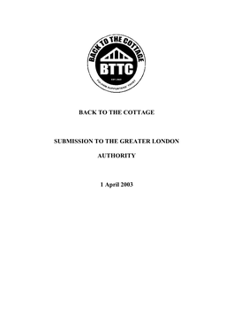 BTTC Submission to the GLA on the Future Of