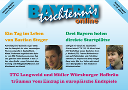 Ein Tag Im Leben Von Bastian Steger Drei Bayern Holen Direkte