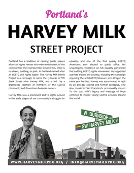 Harvey Milk Street Project